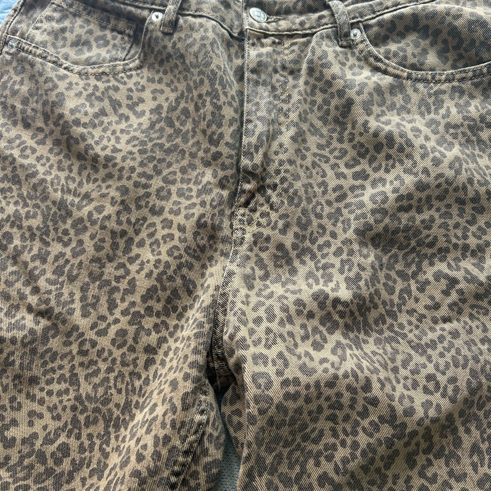 Zara Brown Animal Print Jeans